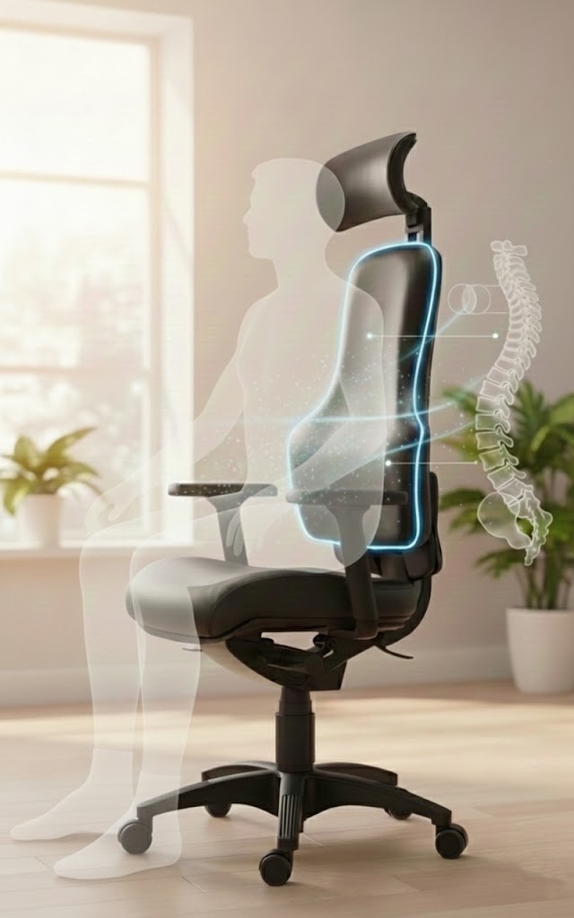 Ortholetic Balance L mit Kopfstütze - Ortho-Bürostuhl