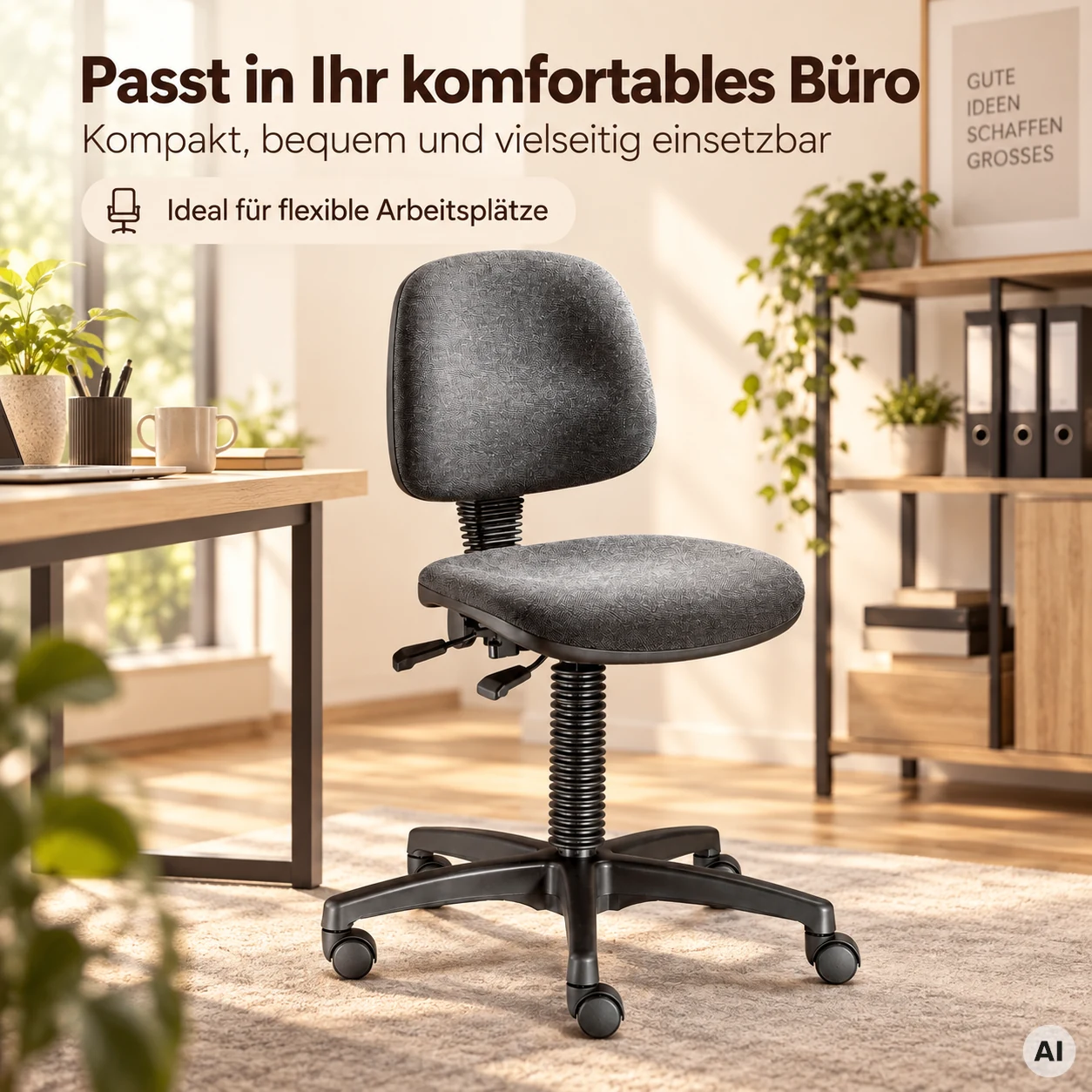 Industry 1 - Robuster Hocker mit bequemer Rückenlehne