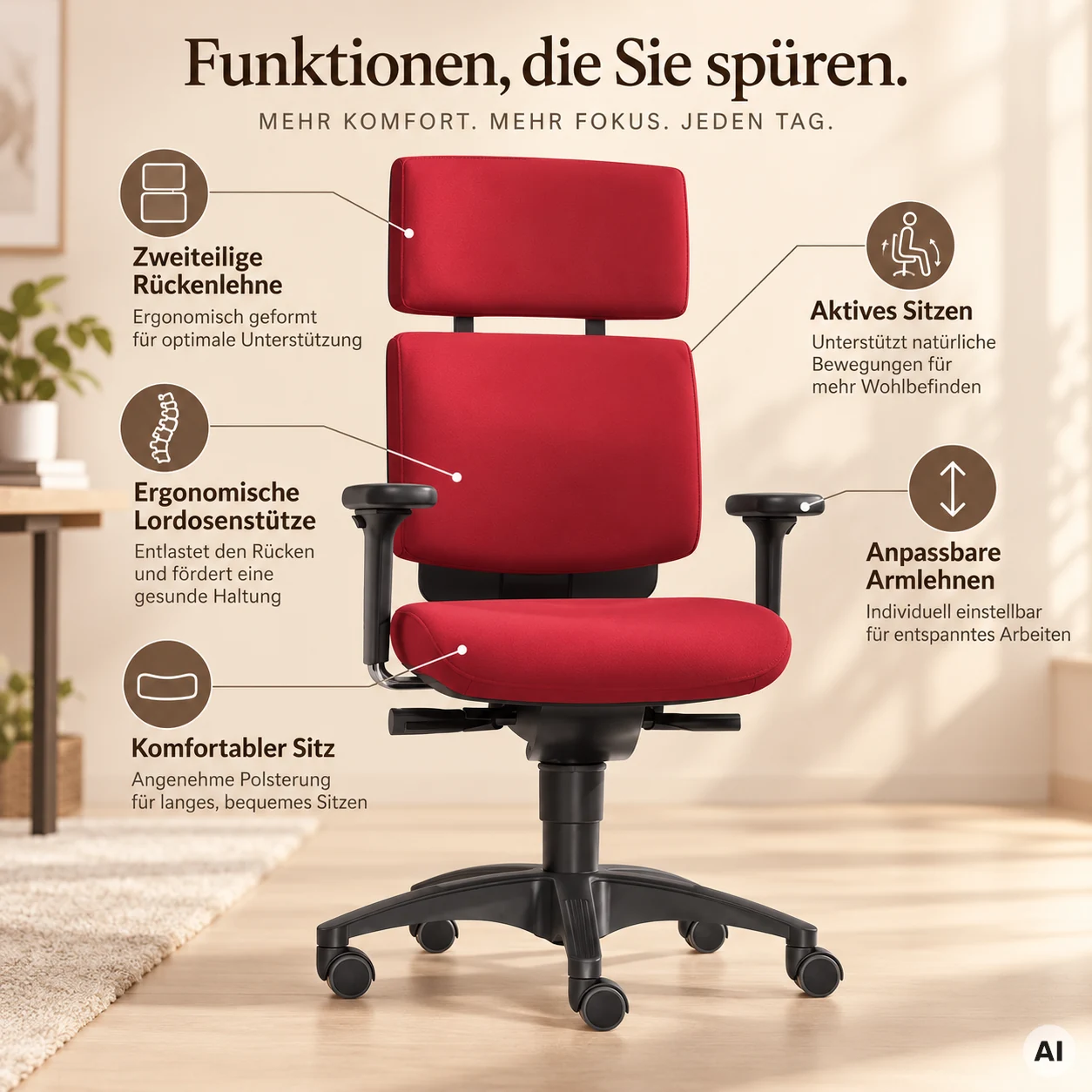 Water M - Feng Shui Bürostuhl